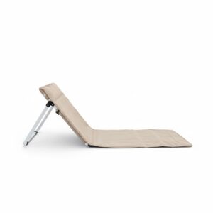 Esterilla Acolchada con Respaldo – Transportable, Plegable y Ligera (Desert Beige)